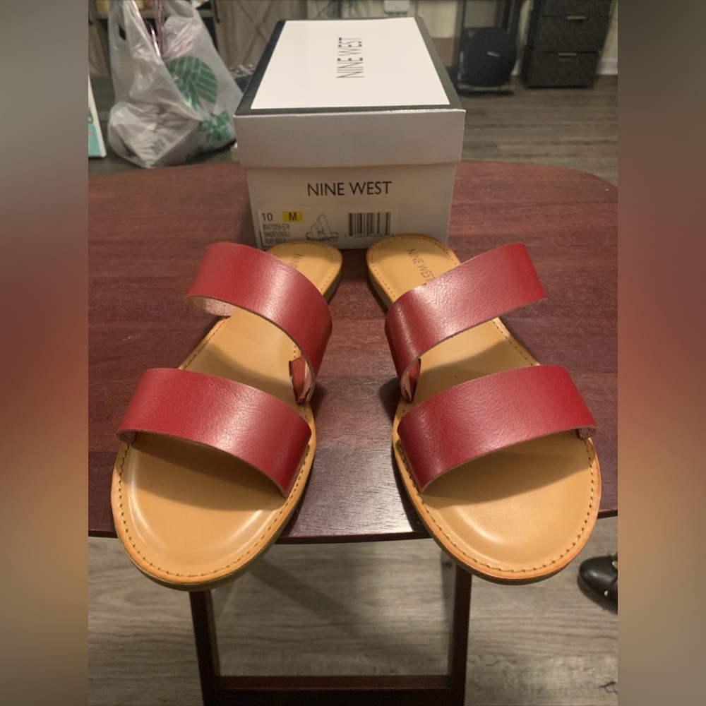 Nine West Size 10 Ruby Red Sandals